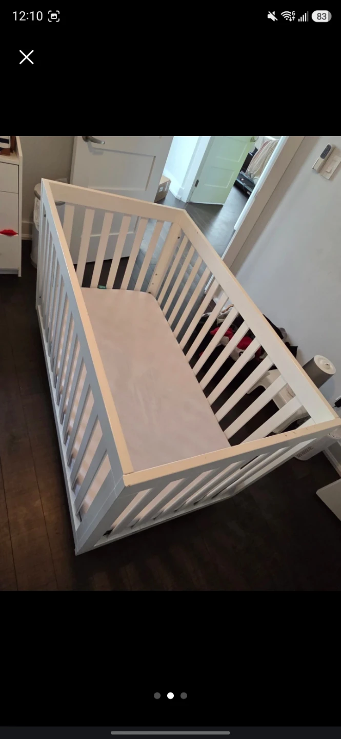 White Wooden Crib