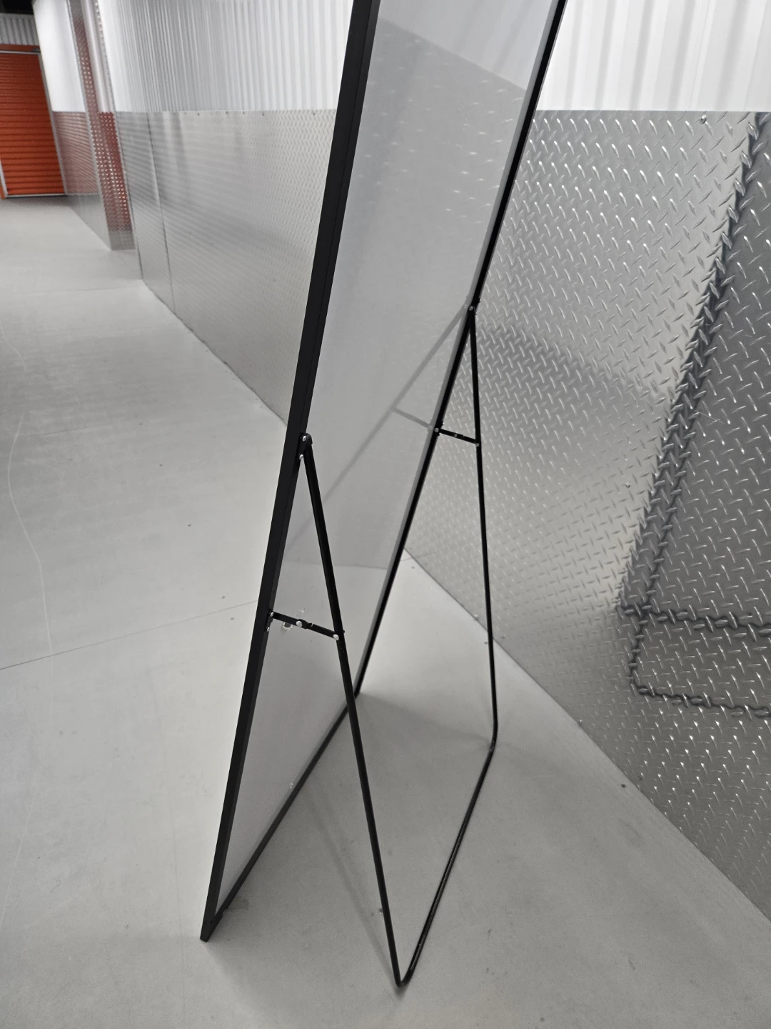 Full Length Matte Black Metal Easel Mirror - photo 2