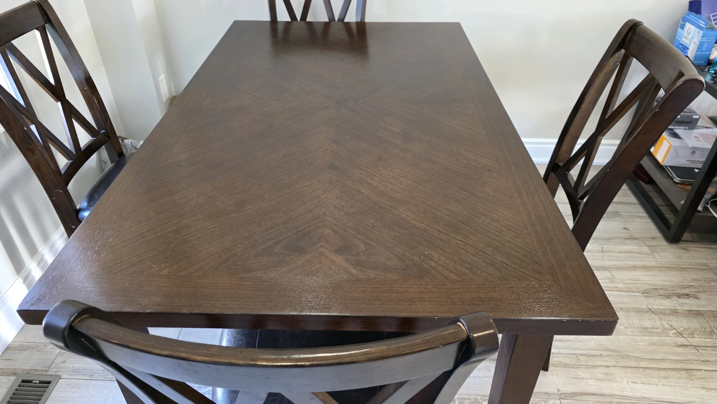 Dark Wood Dining Table and 4 Chairs - photo 4