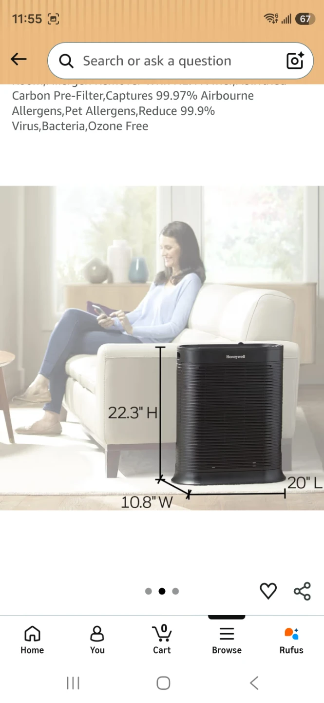 Honeywell HPA300C True HEPA Air Purifier - photo 4