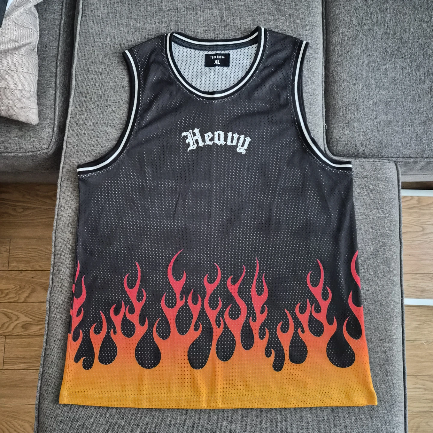Terranova Flame Print Basketball Jersey