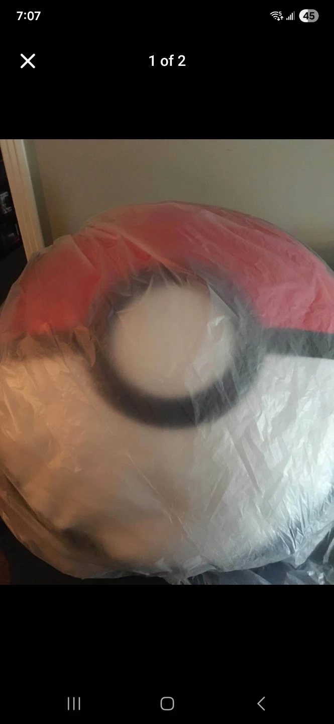 Large Pokemon Pokeball Plush Floor Pillow - photo 2