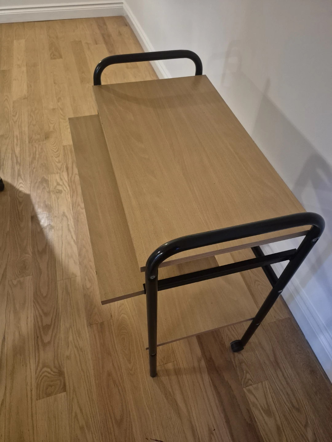 Mobile wood and metal computer cart - photo 2