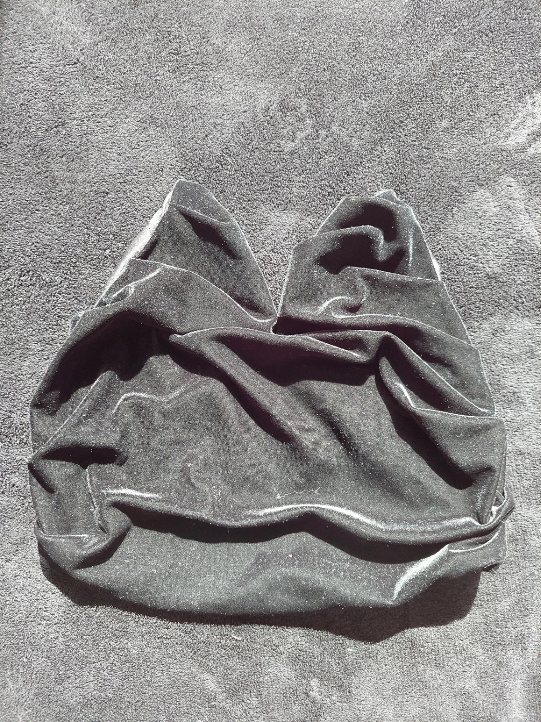 Black Velvet Crop Top