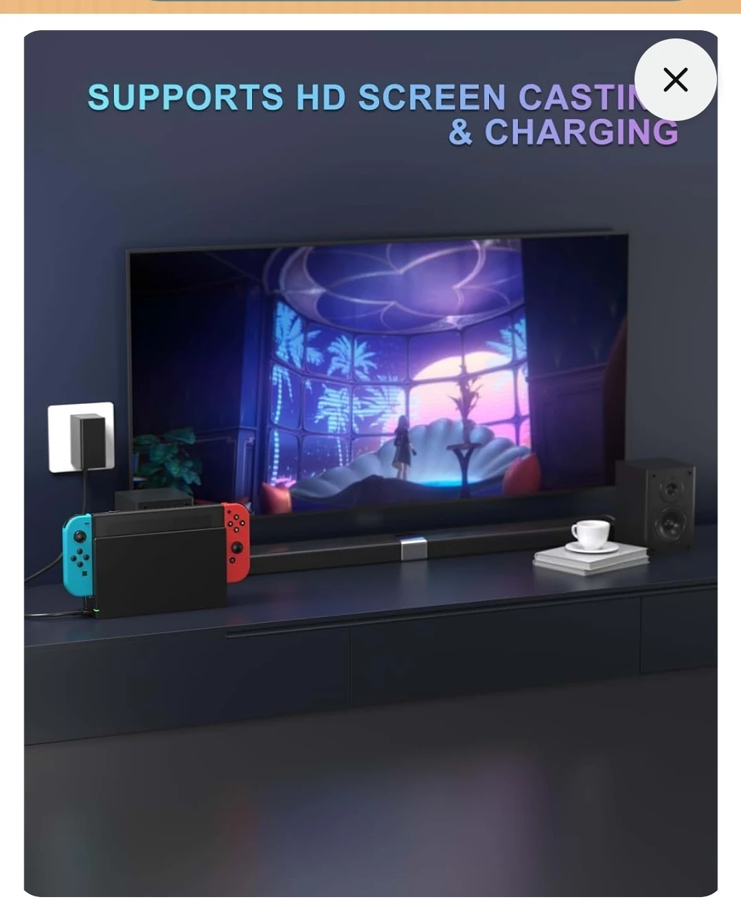 Dock Station for Switch/Switch OLED, TV dock w HDMI cable