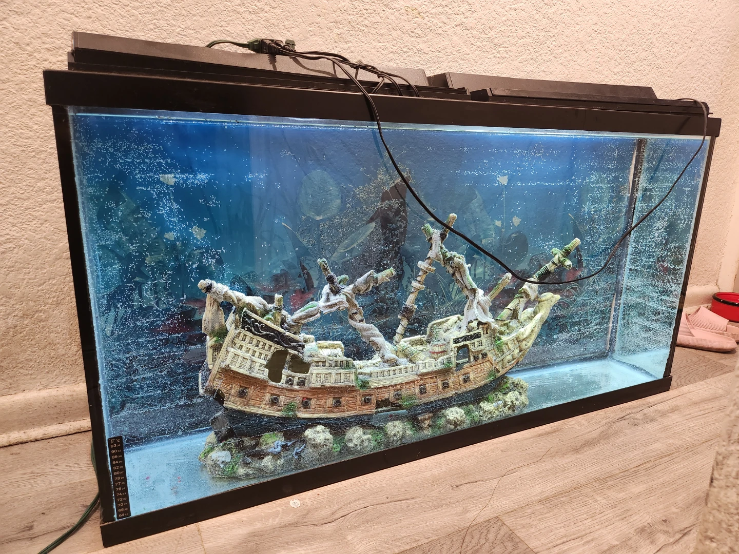 65 Gallon Aquarium w/ Ship Decor
