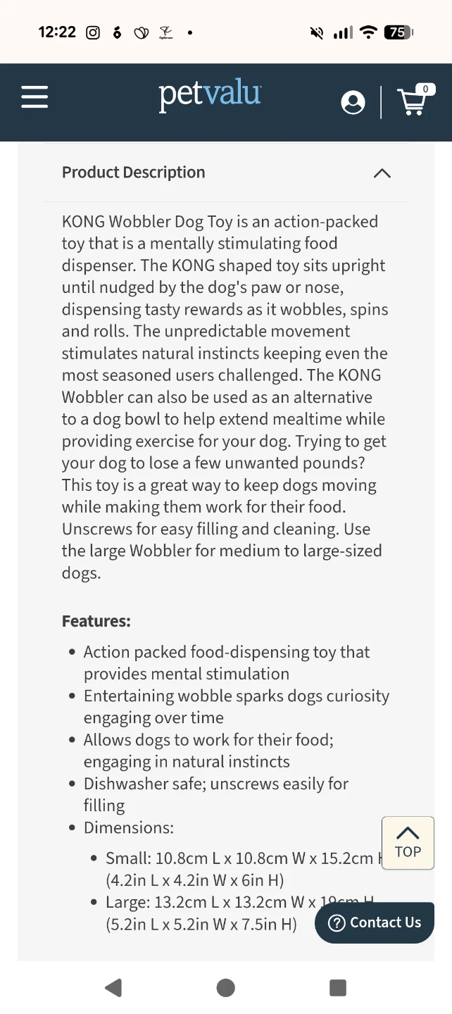 KONG Wobbler Dog Toy Large - photo 3