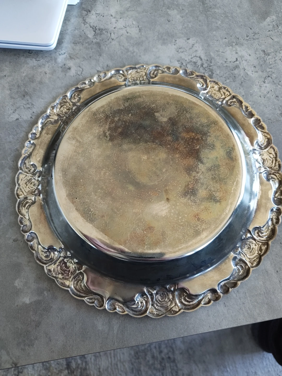 Vintage silver-plated decorative serving tray - photo 2