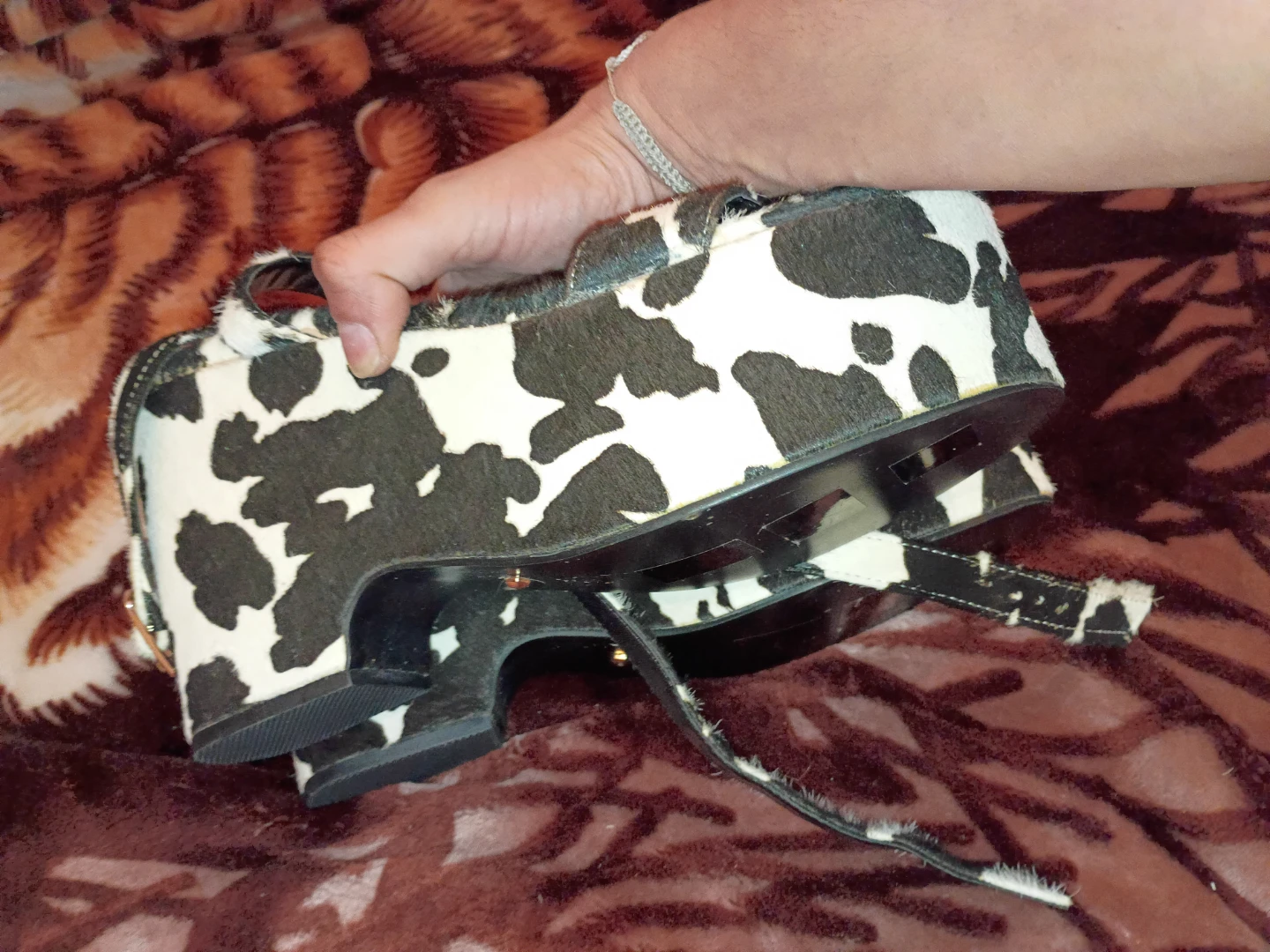 RAVE Cow Print Platform heel Sandals - photo 4