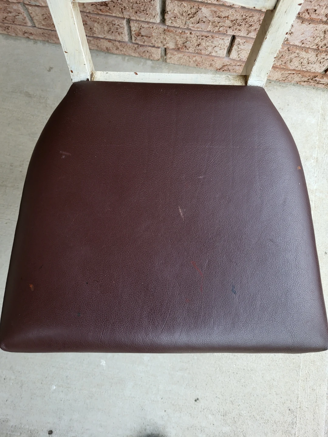 Distressed White Wooden Dining Chair - photo 3