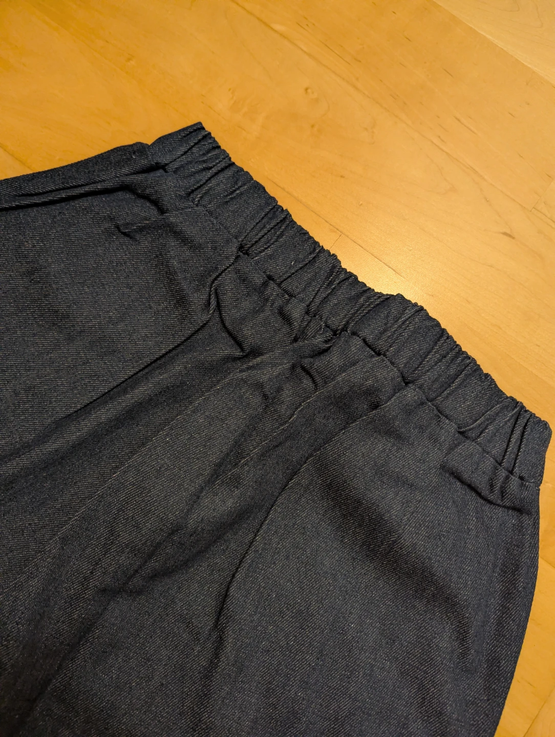 Dark Denim Barrel Trousers with Black Lace Embellishment - photo 3