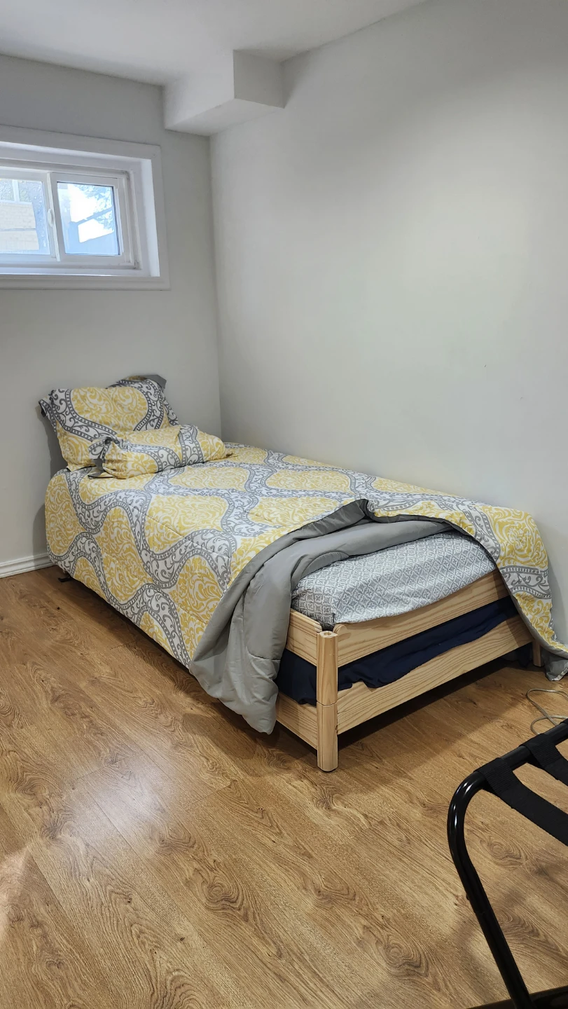 Stackable 2 Single Pine Wood Bed Frame with Mattress