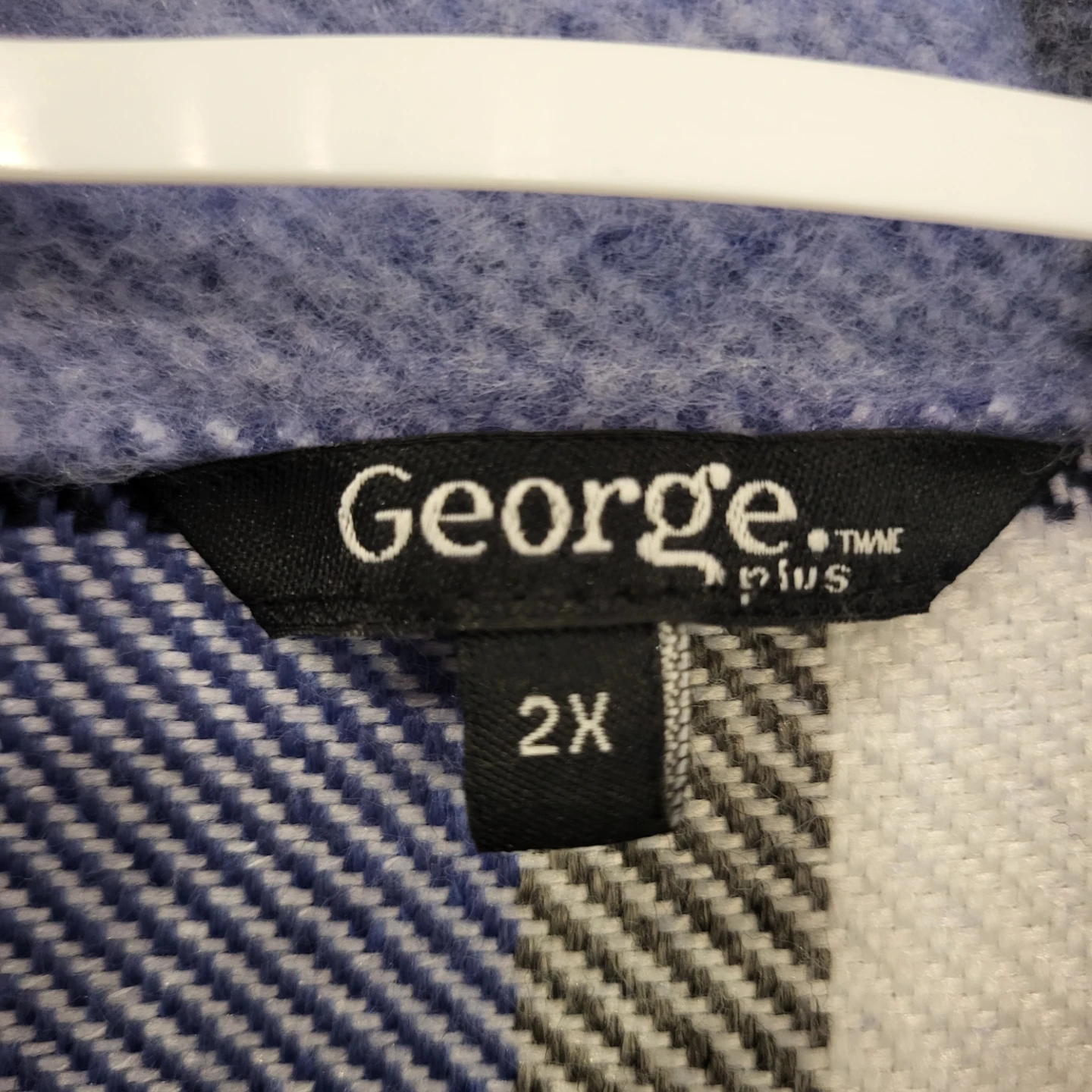 George Plus Blue Plaid Shacket - photo 2