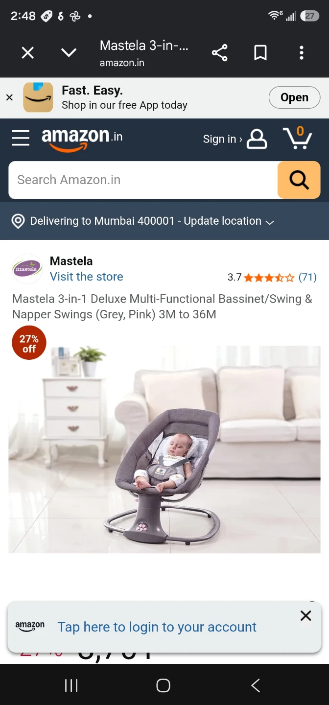Mastela Baby Swing and Bassinet 3 in 1 - photo 4