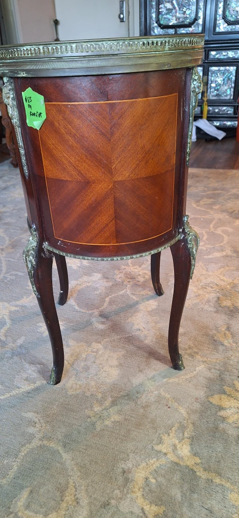 Two Vintage Accent Tables with Drawers - photo 5