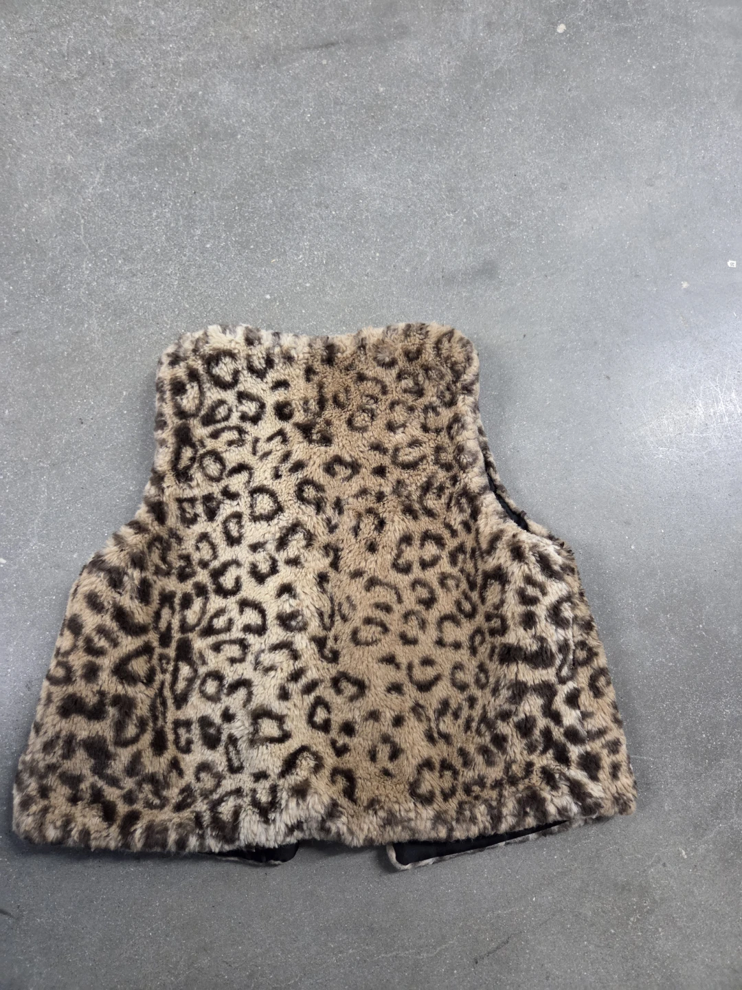 Girls Leopard Faux Fur Vest Size S 5/6 - photo 2