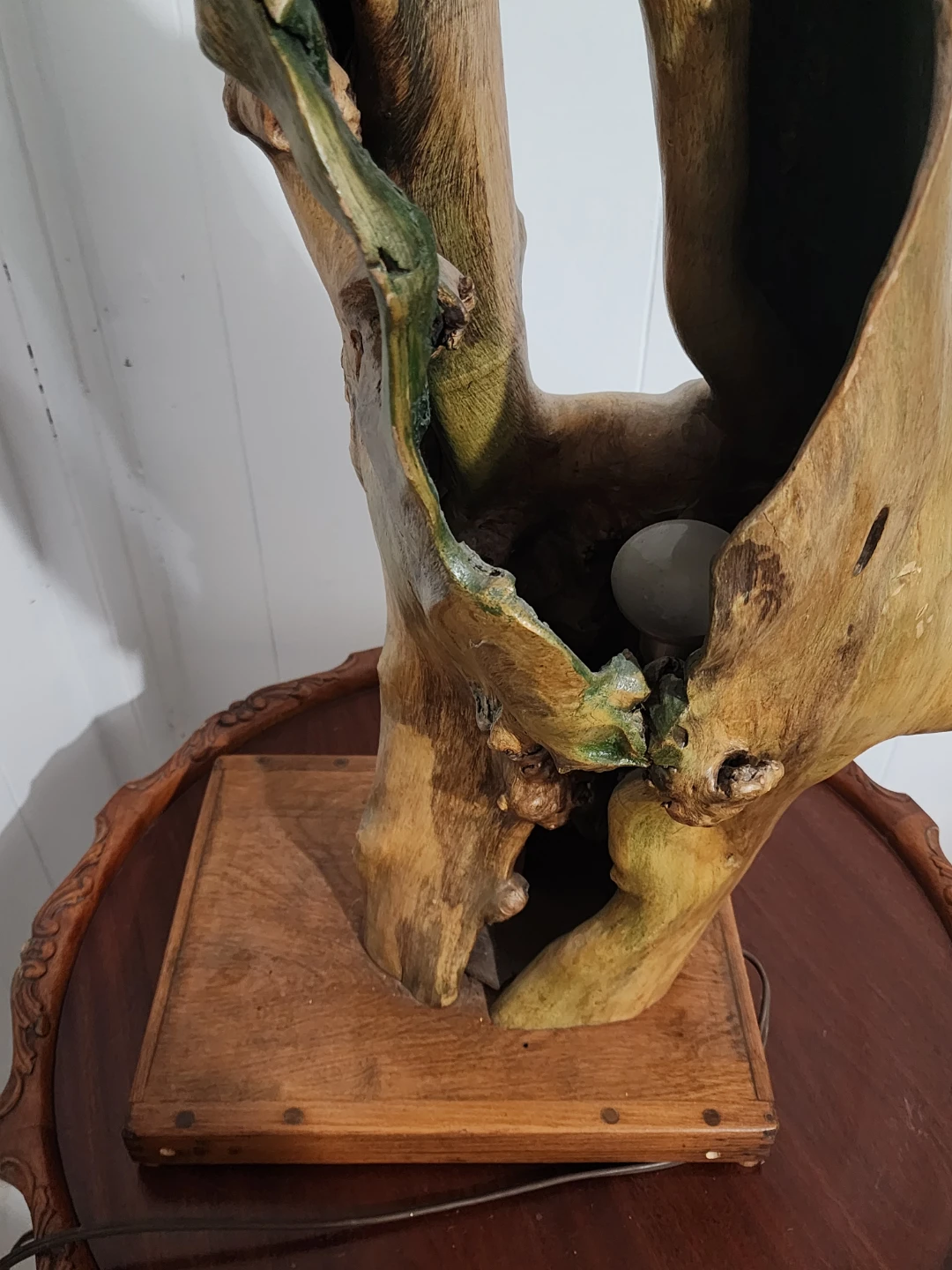 70's Wood Lamp - photo 4