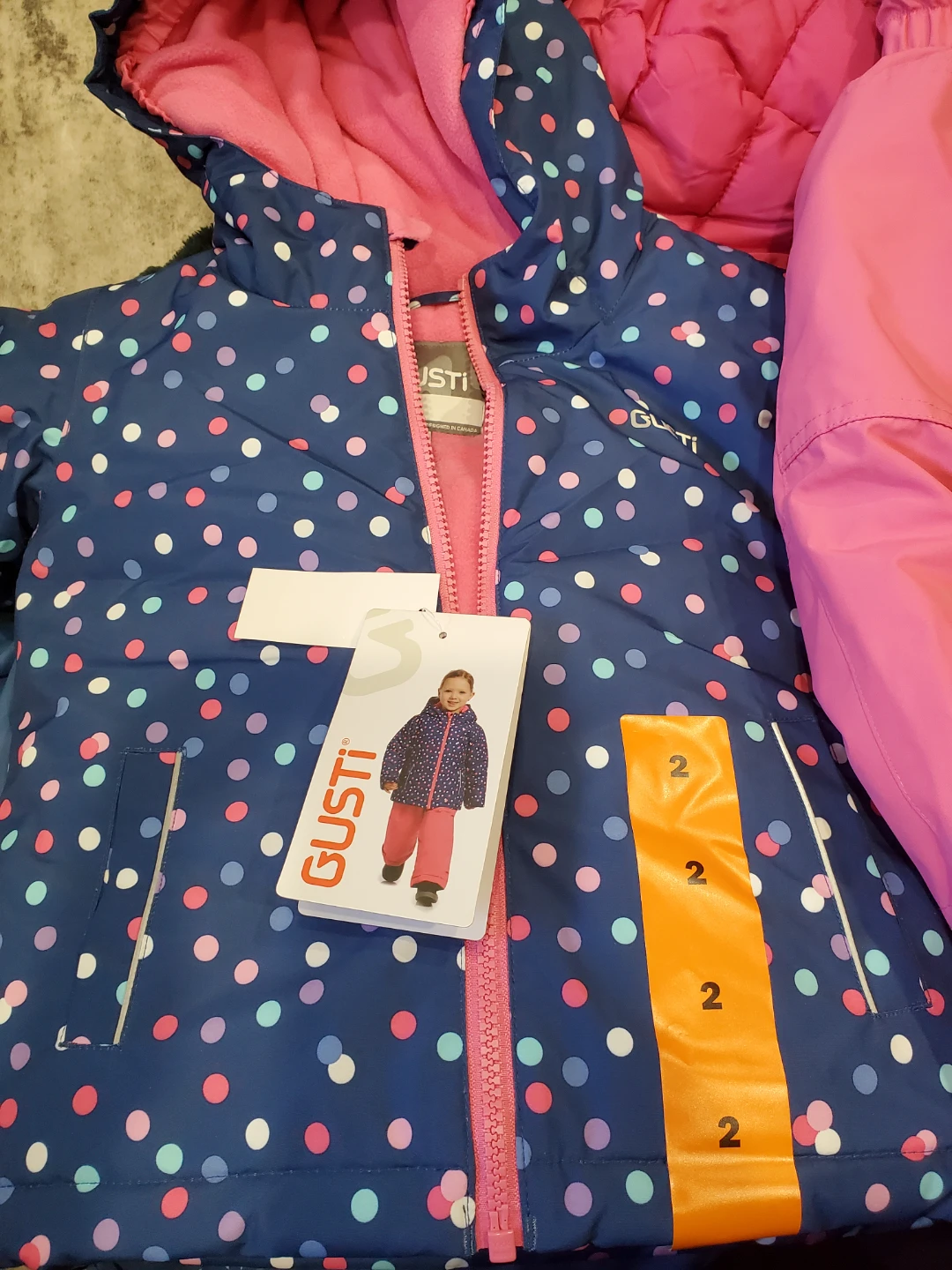 Gusti Girls Polka Dot Snowsuit Size 2