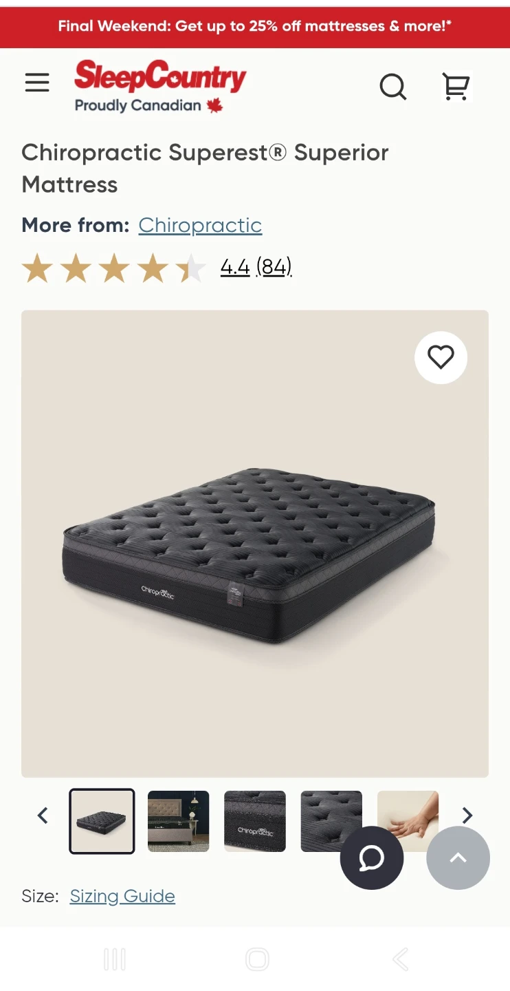 Chiropractic Superest Superior Twin Mattress
