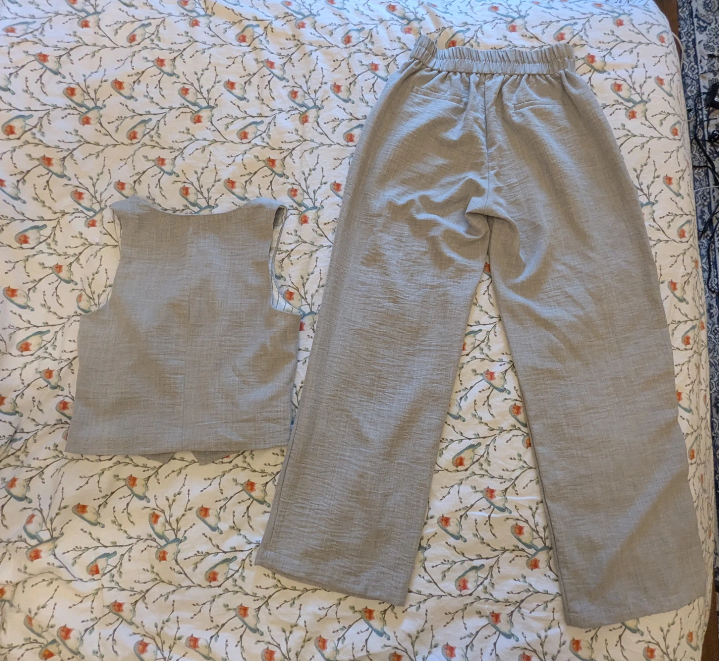 Women's grey vest and trousers set - photo 2