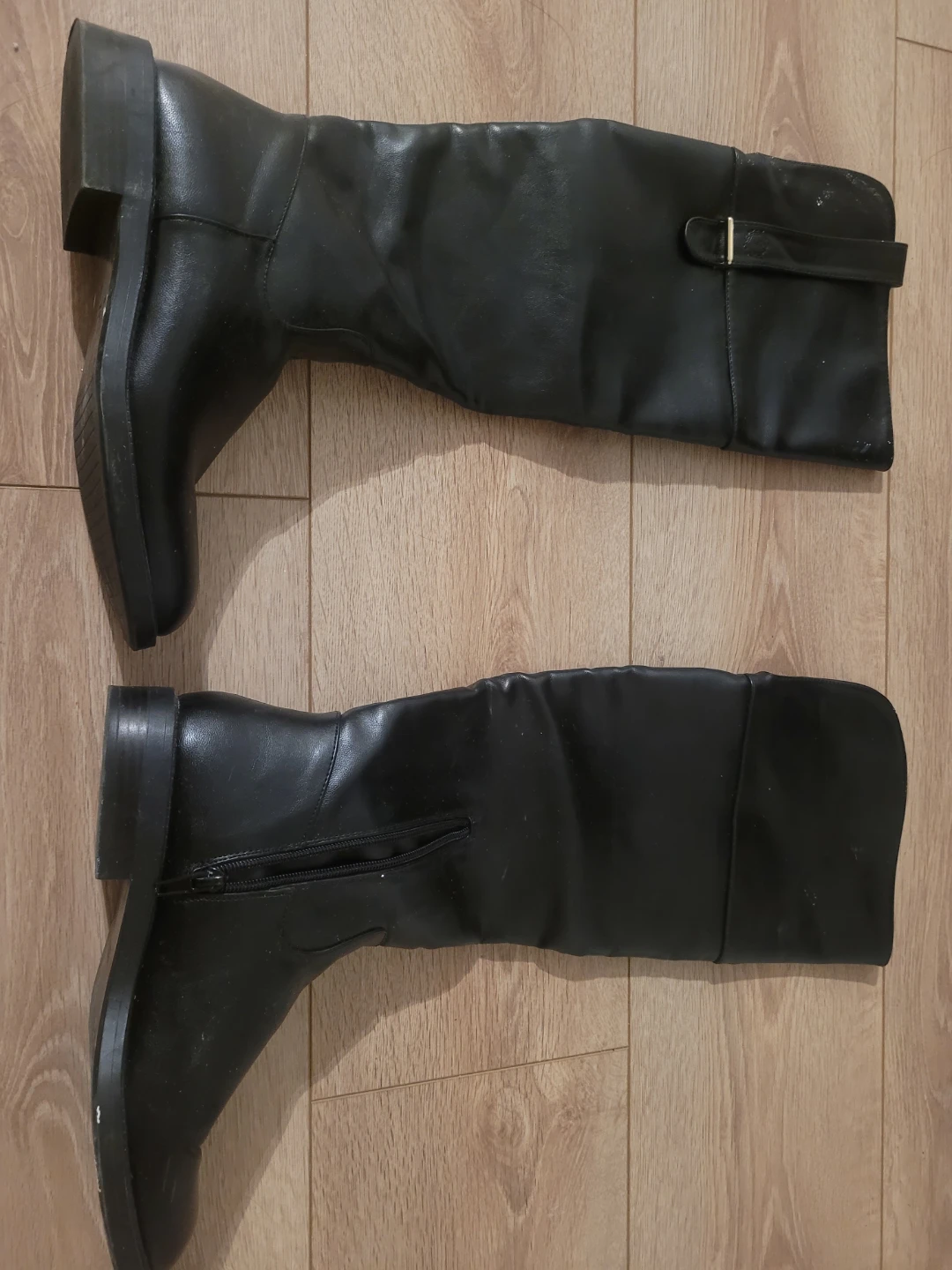Zara black Knee-High Boots