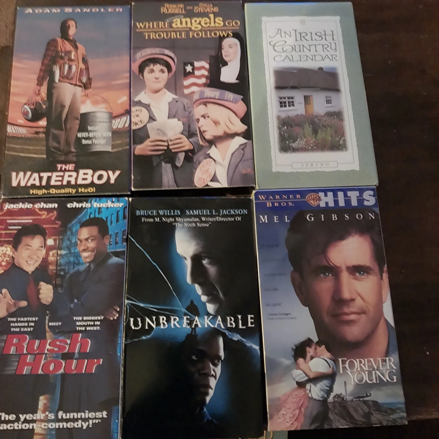 Lot of 6 Vintage VHS Movies