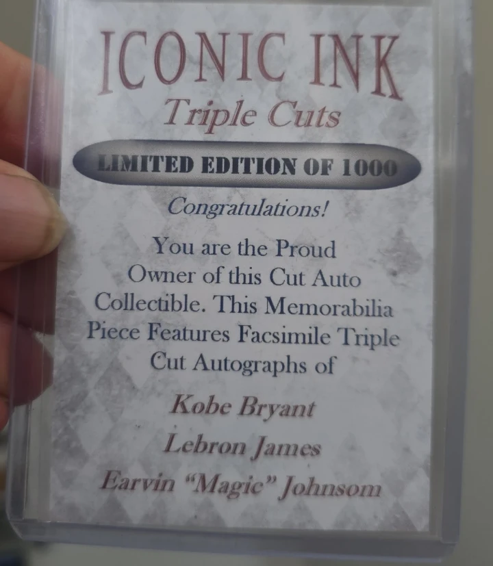 Iconic Ink Triple Cuts Kobe Bryant Lebron James Magic Johnson