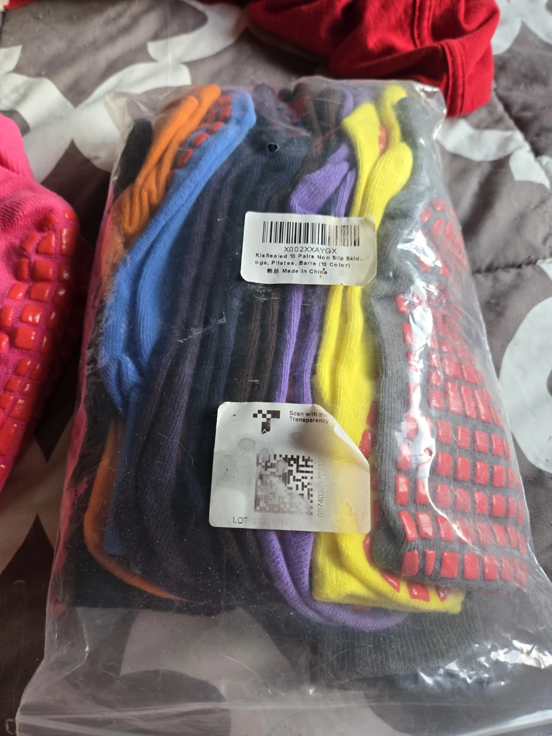 10 Pairs Non-Slip Yoga Socks