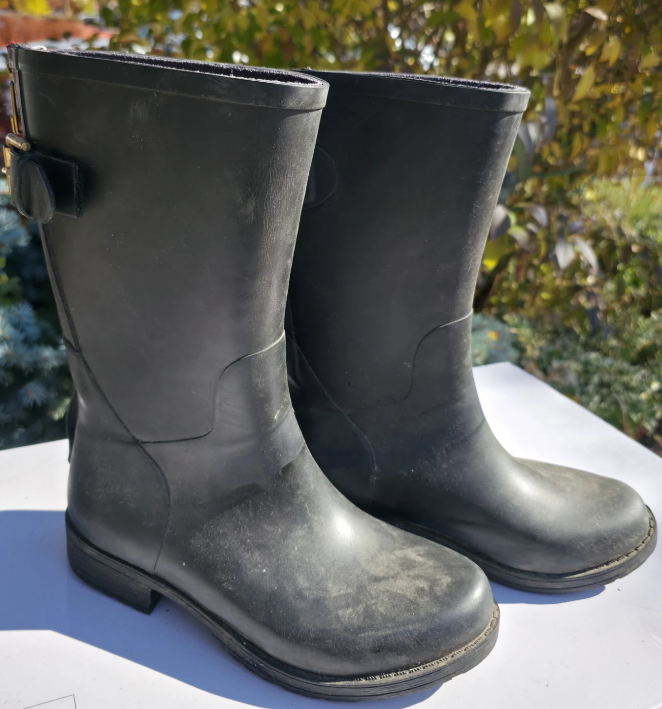 Black Rubber Rain Boots - photo 2