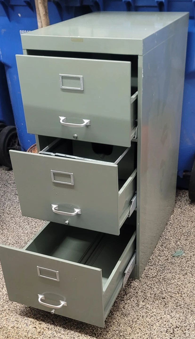 3-Drawer Metal Filing Cabinet - photo 2