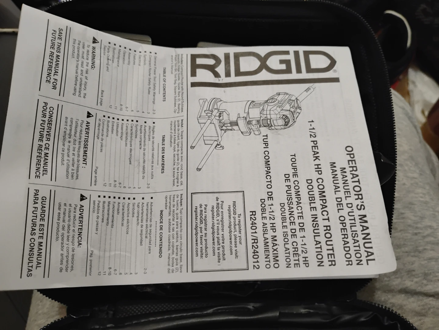 Bran in box Ridgid 1-1/2hp 1/4in.compact base router $90 p. U .o - photo 3