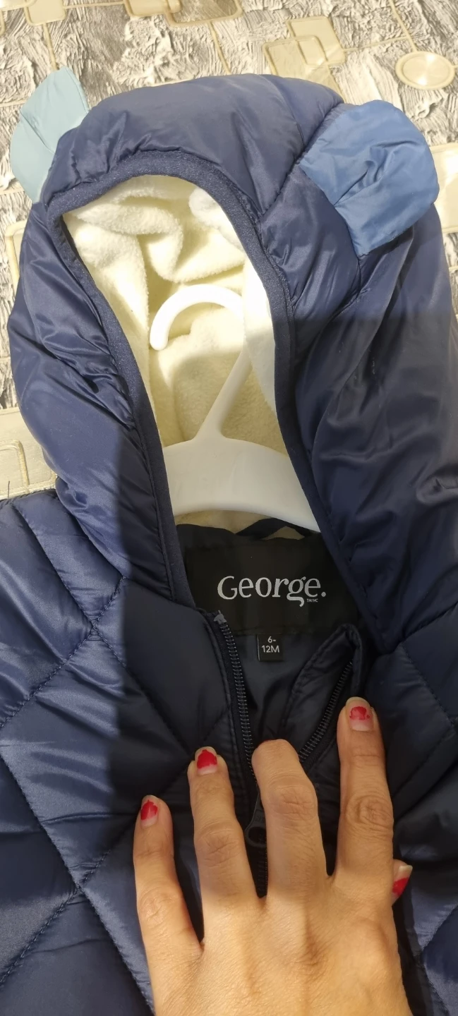 George Quilted Baby Snowsuit