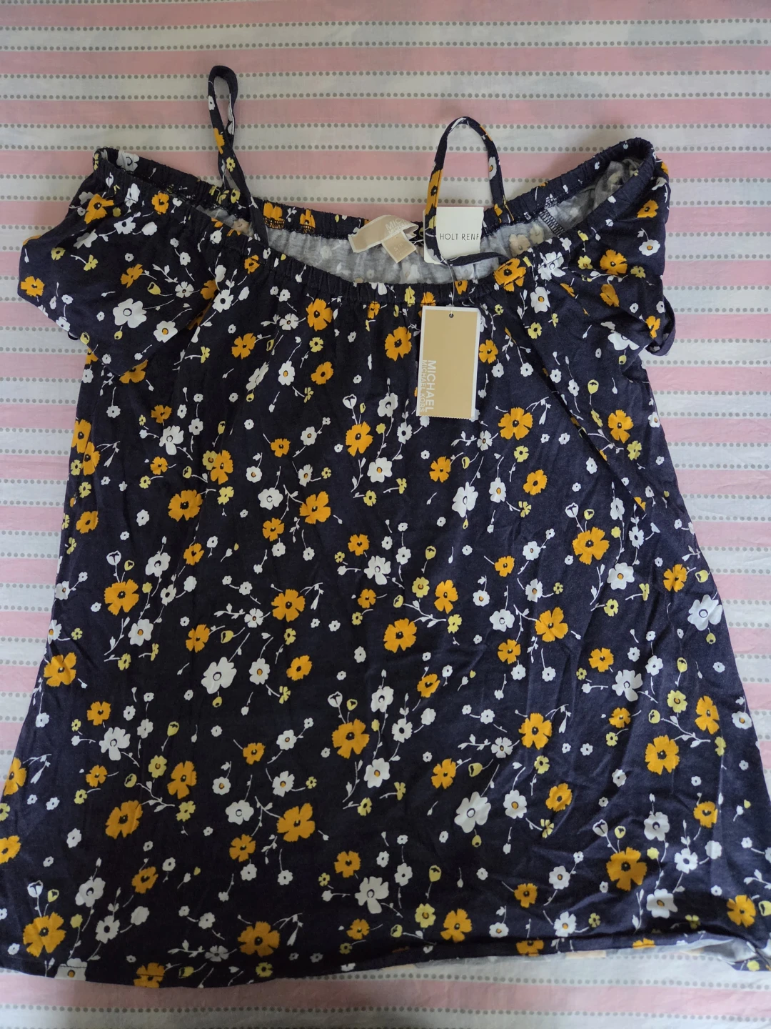 Michael Michael Kors Floral Cold-Shoulder Top