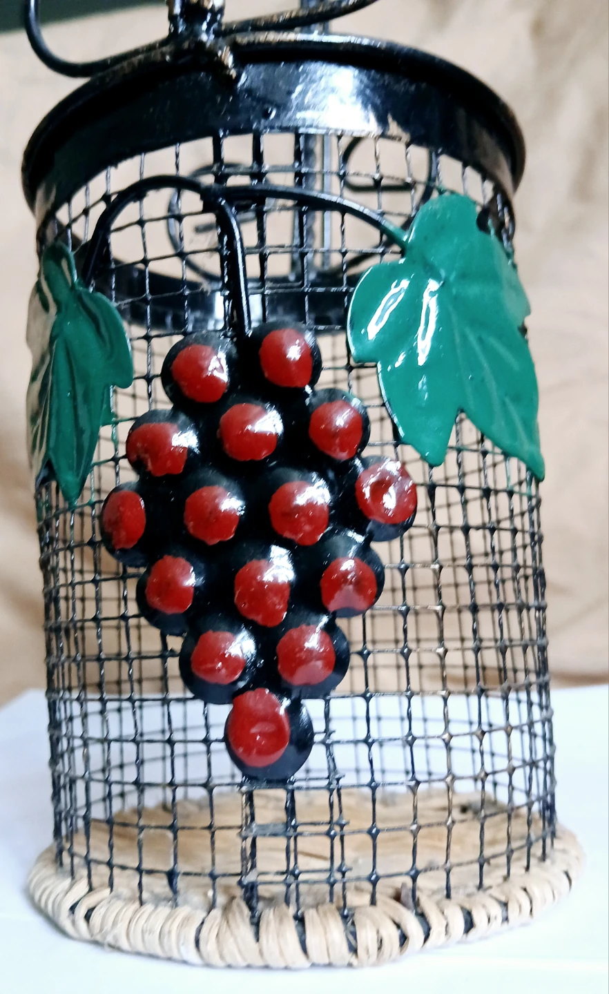 Metal Grape Theme Utensil Holder