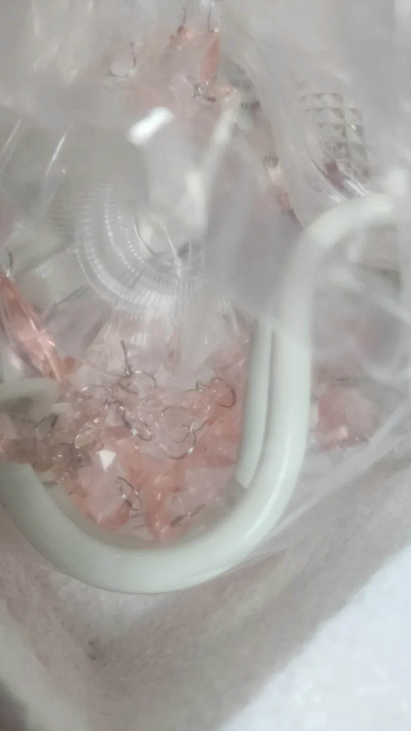 Pink and White 5-Light Acrylic Mini Chandelier - photo 5