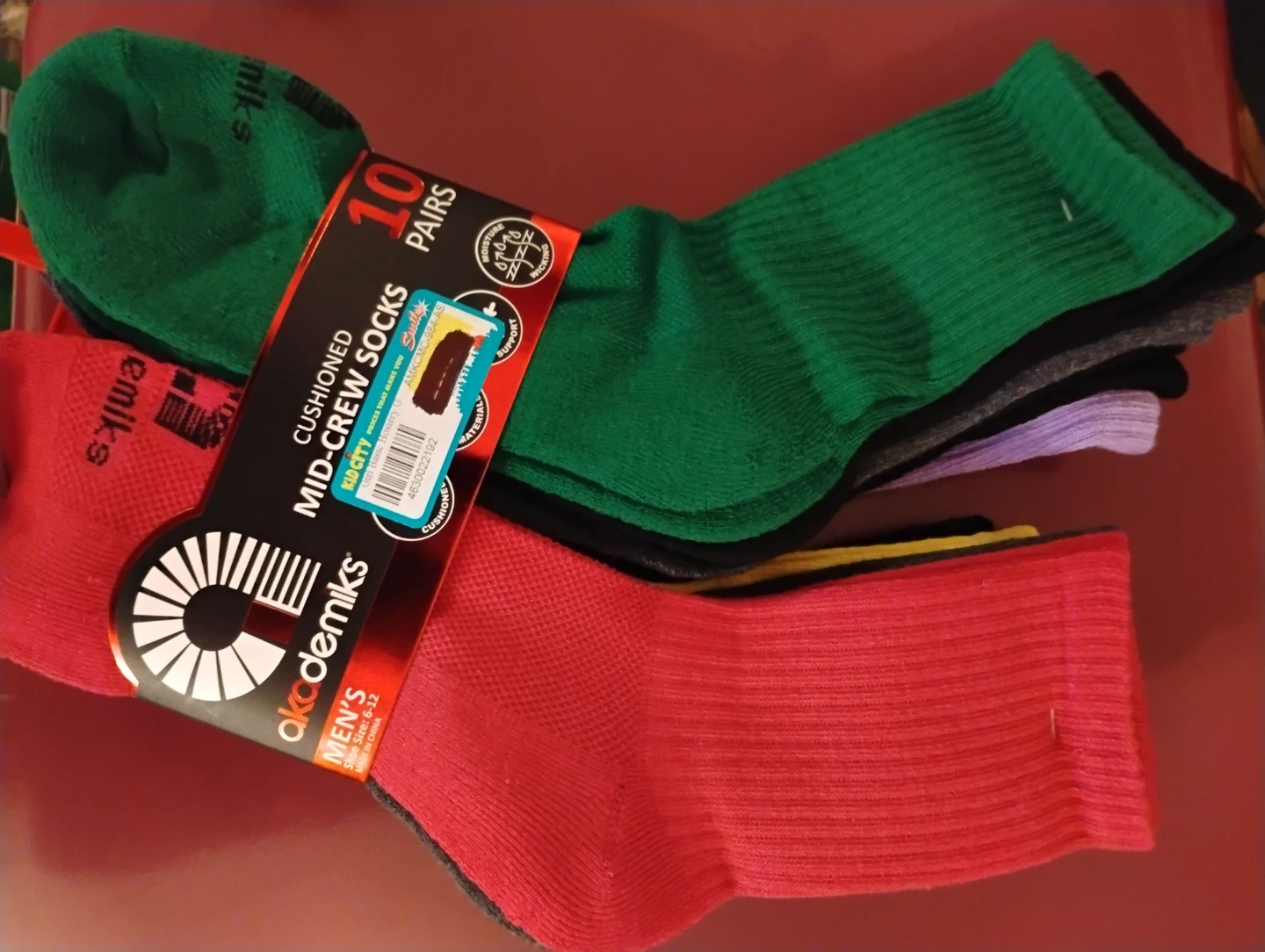 Akademiks Men's Cushioned Mid-Crew Socks, 10 Pairs - photo 2