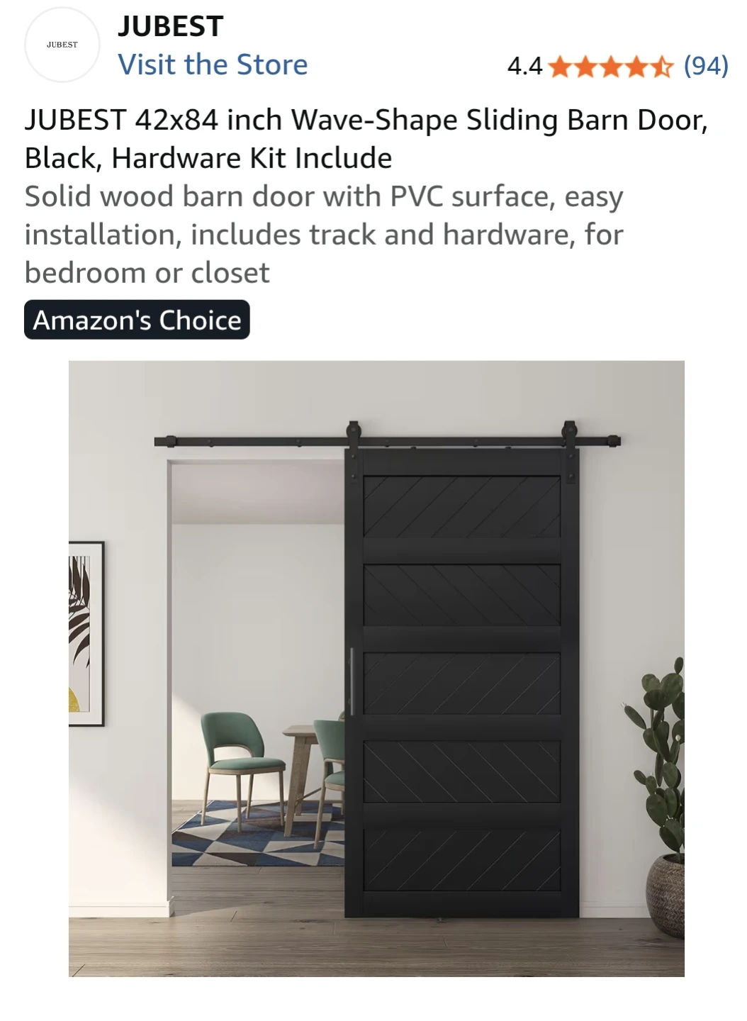 JUBEST 42x84 Inch Sliding Barn Door - photo 2