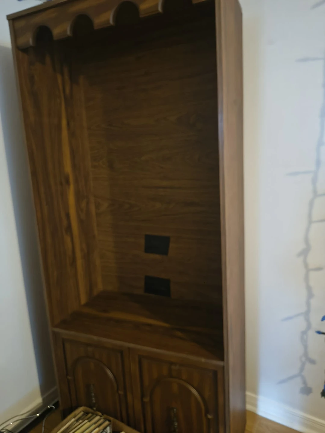 Vintage Media Cabinet with Storage