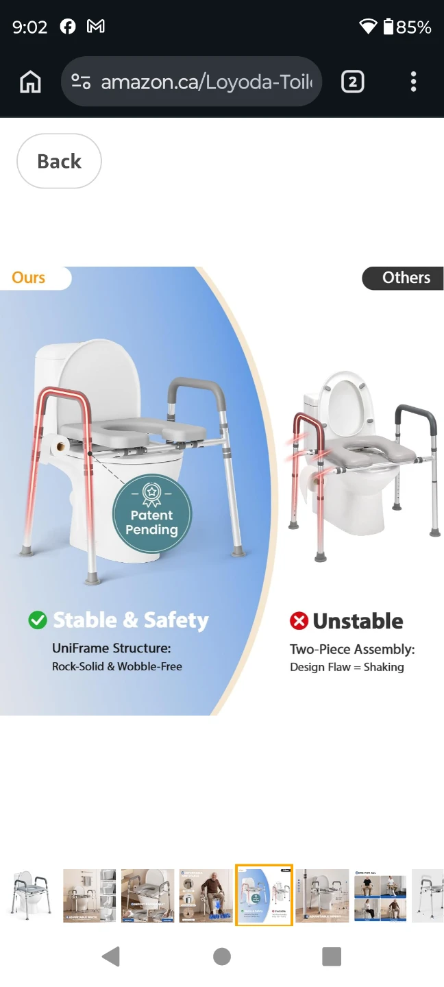NEW  TOILET SEAT RISER , 350 LB CAPACITY  IN BOX - photo 5