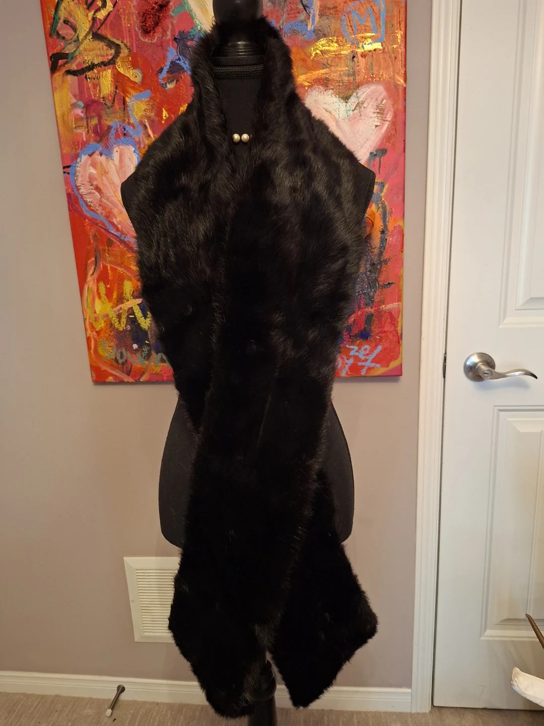 Mink shawl scarf 76"×6.5"
