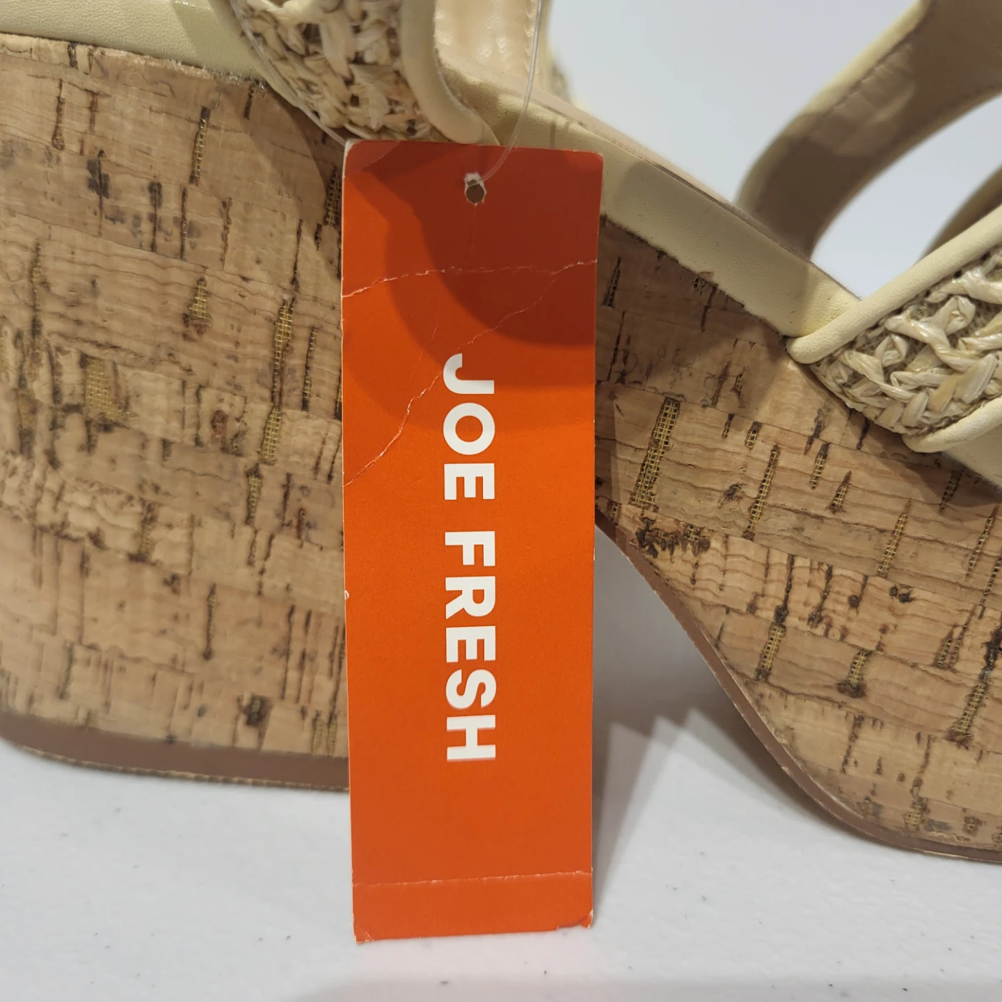 Joe Fresh Beige Woven Cork Wedge Sandals - photo 4