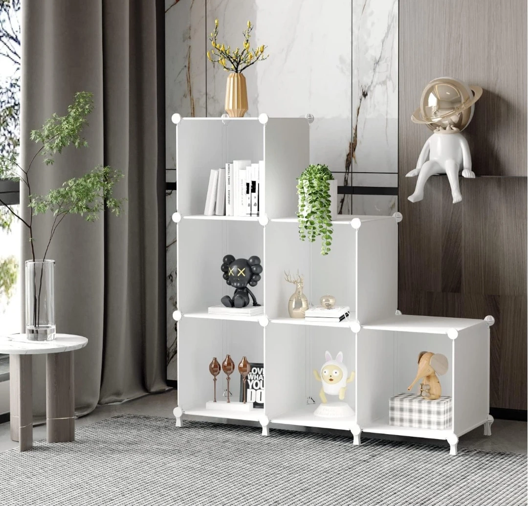 DIY White Modular Cube Storage Shelving