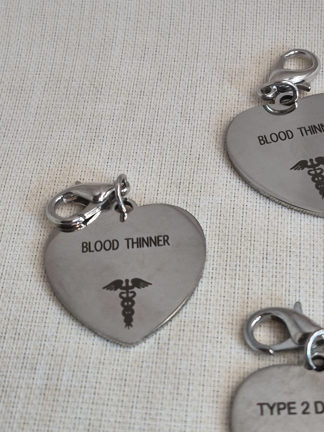 Medical Alert Purse Phone Zipper Clip Charms - photo 2