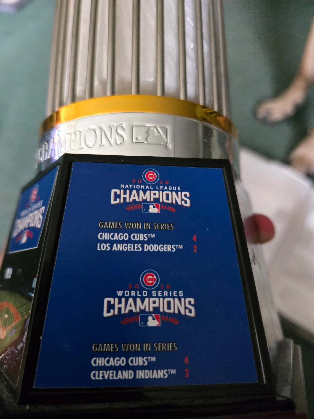 2016 Chicago Cubs World Series Commemorative Trophy - photo 3