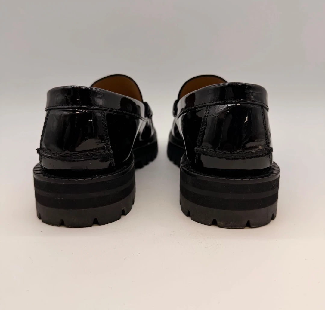 Versace Black Patent Leather Loafers Size 43.5 - photo 4