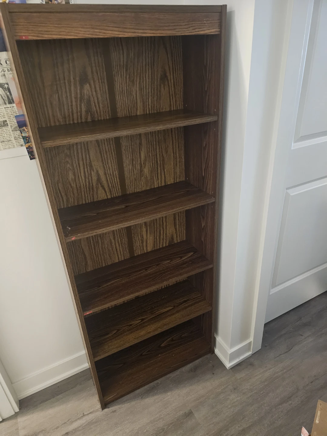 Dark Wood Laminate Bookshelf