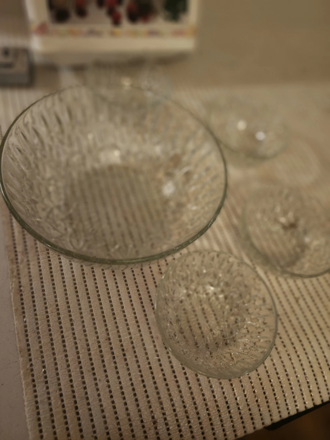 5 Piece Glass Fruit Set