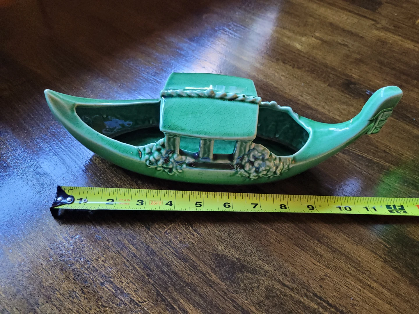 Vintage McCoy Green Boat Planter - photo 2