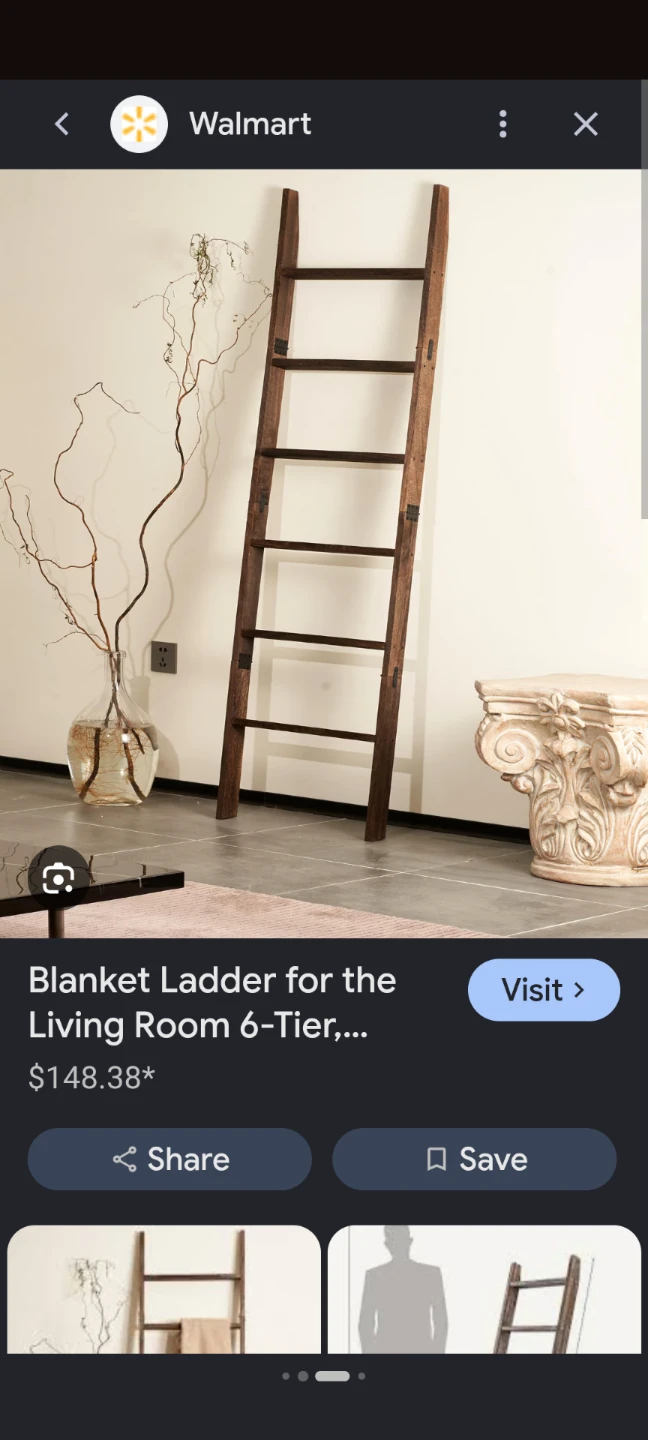Rustic 5-Tier Wooden Blanket Ladder - photo 4