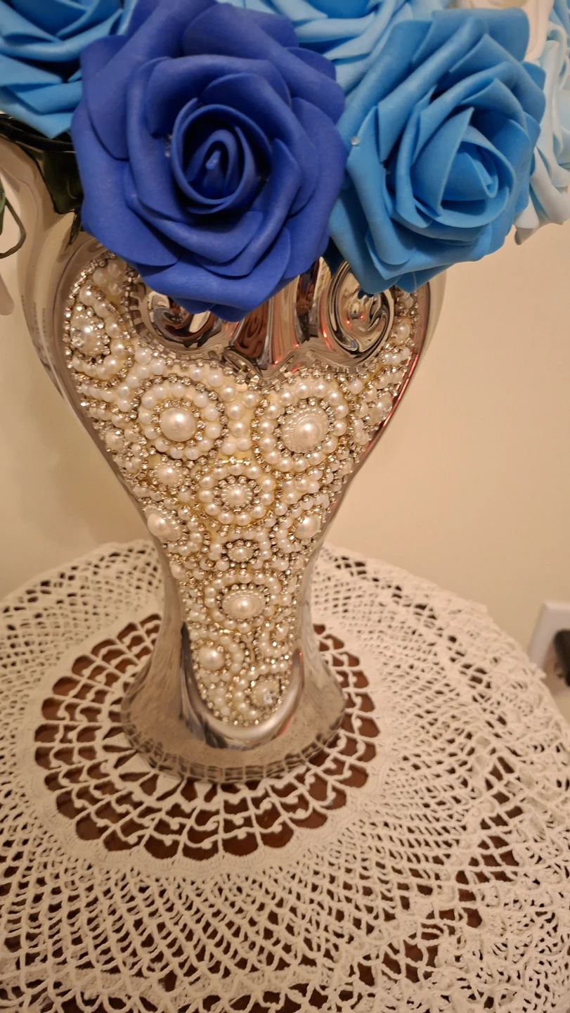 Artificial Floral Arrangement in Decorative Pearl Vase - photo 2
